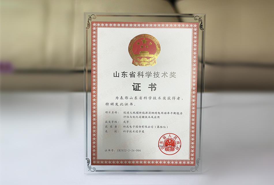 新能源承載力評估相關(guān)技術(shù)榮獲“山東科技進(jìn)步二等獎”
